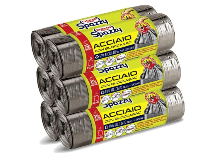 Saci menajeri Domopak Spazzy de 30 Litrii, 5 Pachete de 15 Bucati (75 de saci) - RESIGILAT