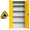 FISET DULAP METALIC ASAMBLAT 4 RAFTURI 800x350x1800 mm, 50 kg/polita, usi color galbene, PLUS