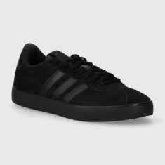 adidas sneakers din piele intoarsă COURT culoarea negru, ID9184