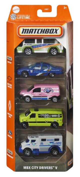 MATCHBOX SET 5 MASINUTE METALICE MBX CITY DRIVERS V SCARA 1 LA 64