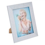 Ramă Foto Lemn, Model Glitter, Culoare Argintiu, Dimensiune 13x18cm