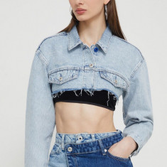 Karl Lagerfeld Jeans geaca jeans femei, de tranzitie