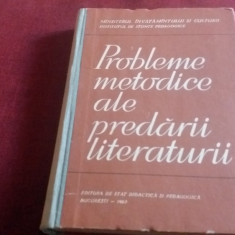 PROBLEME METODICE ALE PREDARII LITERATURII 1962