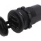 &Icirc;ncărcător USB USB-C Dual, 12-24V DC, Negru