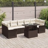 Cumpara ieftin Set de canapele pentru gradina 8 buc. Maro