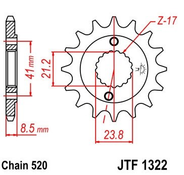 Pinion fata 15 dinti pas lant 520 &amp;ndash; ATV TRX 400 EX Fourtrax (99-01) - Sportrax (02-04) - CRM 250 (91-99) - XR 400 R (96-04 foto