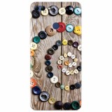 Husa silicon pentru Huawei Y9 2018, Colorful Buttons Spiral Wood Deck
