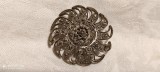 argint BROSA si MEDALION etnic TRIBALA motiv FLORAL manopera EXCEPTIONALA unica