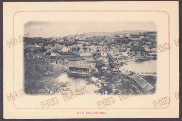 4985 - OCNA SIBIULUI, Panorama, Romania - old carton protocol ( 15/10 cm )