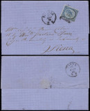 Italy 1866 Postal History Rare Cover + Content Firenze to Siena D.807
