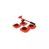 Set Palan Manual Transportat si Ridicat Mobila Gonga&reg; Rosu, Metalic