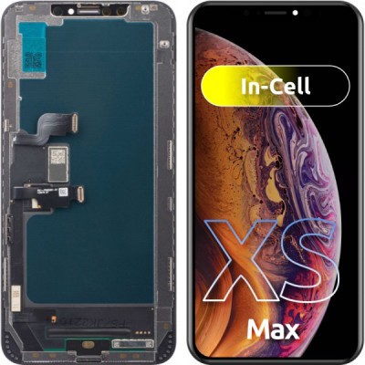 Display cu Touchscreen JK pentru Apple iPhone XS Max, cu Rama, Versiune LCD In-Cell, Negru foto