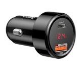 Incarcator auto Baseus CCMLC20C-01 Magic Series PPS 45W/6A 1x USB 4.5V/5A 1x USB Type-C 5V/3A - bricheta auto afisaj digital neg
