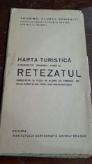 Harta turistica a masivelor Godeanu, Tarcu si Retezatul