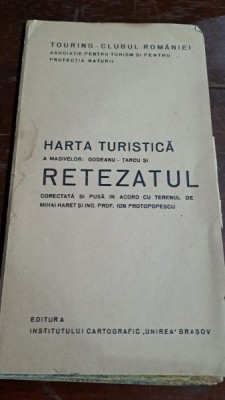 Harta turistica a masivelor Godeanu, Tarcu si Retezatul foto