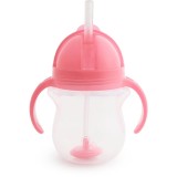 Munchkin Click Lock&trade; Tip &amp; Sip ceasca cu pai cu greutăți Pink 6 m+ 207 ml