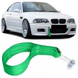 Curea de remorcare pentru curse, realizata din material textil, universala, 26.5cm, verde Performance AutoTuning