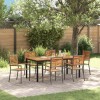 VidaXL Set de masă pentru grădină 7 pcs Gri 180 x 90 x 75 cm poliratan 3365503