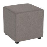 Taburet textil gri-bej Regor 40x40x39 cm