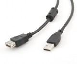 CABLU USB SPACER prelungitor, USB 2.0 (T) la USB 2.0 (M), 1.8m, black &quot;SPC-USB-AMAF-6&quot; 261903 (timbru verde 0.08 lei)