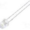Dioda CRLED 5mm, alb cald, plat, 12V, OPTOSUPPLY - OSM5DK57E1A-CRLED14