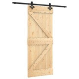 Usa glisanta cu set de feronerie 85x210 cm, lemn masiv de pin