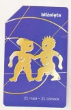 bnk card Cartele telefonice - Polonia - zodiac - gemeni