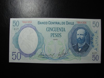 CHILE 50 PESOS 1981 UNC foto