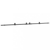 Cumpara ieftin Set feronerie pentru usi glisante, negru, 366 cm, otel