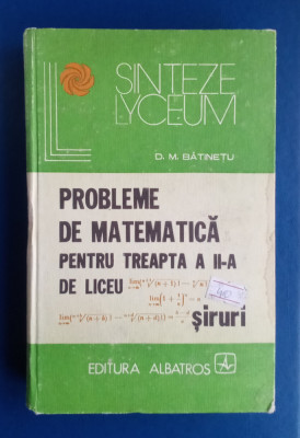 Probleme de matematica - Șiruri - D. M. Batinetu foto