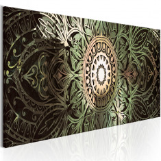 Tablou canvas - Emerald Mandala - 135x45 cm foto