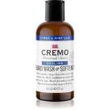 Cremo 2 in 1 Beard Wash &amp; Softener șampon pentru barbă pentru bărbați Citrus &amp; Mint Leaf 177 ml