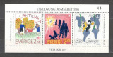 Suedia.1985 Anul international al tineretului-Bl. KS.439, Nestampilat