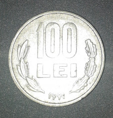 Moneda 100 lei 1991 * Romania foto