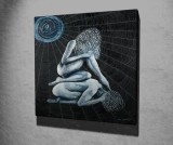 Tablou decorativ, Vega, Canvas 100 procente, lemn 100 procente, 45 x 45 cm, 265VGA1216, Multicolor