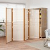 Gossi paravan de camera cu 4 panouri, alb crem, 280x180 cm
