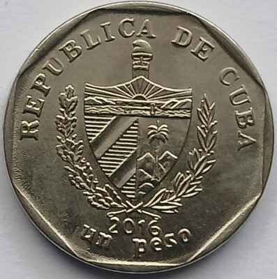 Cuba, 1 Peso 2016 foto