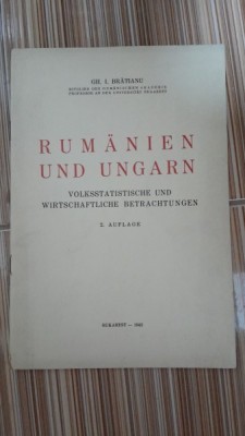 Rumanien und Ungarn. 2. Auflage - Gh.I. Bratianu foto