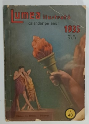 LUMEA ILUSTRATA , CALENDAR PE ANUL 1935 foto