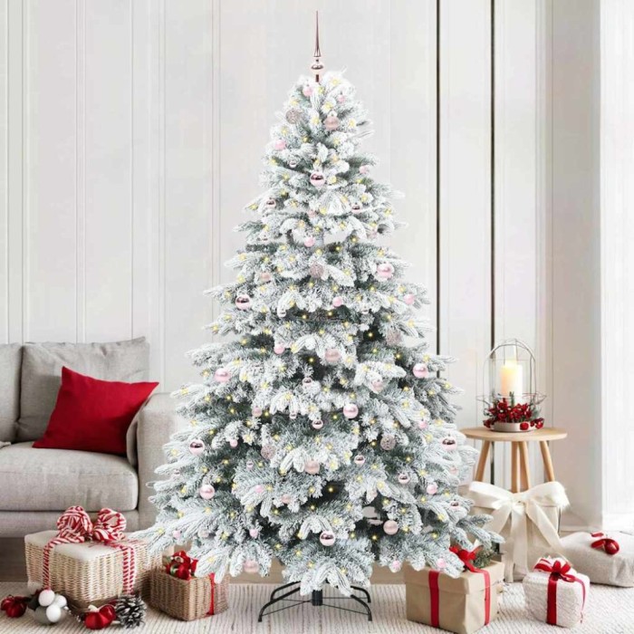 vidaXL Brad de Crăciun artificial cu 300 LED Verde 210 cm PE și PVC 3397629