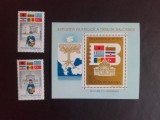 1983 - Expozitia Filatelica Balkanfila IX - serie + colita dantelata - LP1088 + LP1089