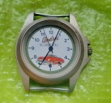 H492-I-Ceas vintage retro masina colectia Cleveland International-Classic Style model 1950 mecanism quartz Japonia otel inoxidabil posibil functional.