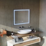 Oglinda LED Touch MODENA Sistem Dezaburire, Ceas si Temperatura 80x60 cm ModernLight Concept