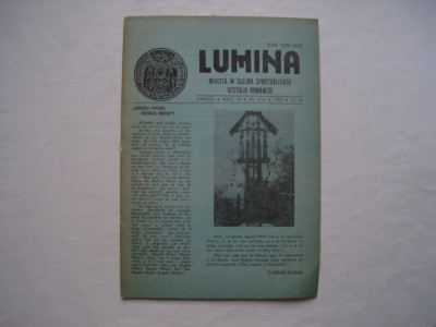 Lumina. Revista a vestului romanesc, Oradea, anul III, nr. 4-6, 1992 foto