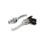 Set manete frana si ambreiaj cross 125, rabatabile, culoare argintiu Cod Produs: MX_NEW MRZ-511