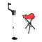 DURAMAXX Basic One Red, set pentru cautarea comorilor, detector de metale +scaun ro?u ?i bobina de 16,5 cm