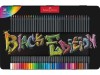 Creioane colorate triunghiulare black edition cutie metal Faber-Castell 36 culori/set, Faber Castell