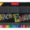 Creioane colorate triunghiulare black edition cutie metal Faber-Castell 36 culori/set