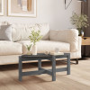 Gossi masuta de cafea, gri, 87x48x35 cm, lemn masiv de pin
