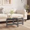 Gossi masuta de cafea, gri, 87x48x35 cm, lemn masiv de pin